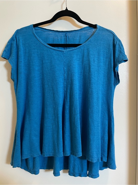 Eileen Fisher Tops - Eileen Fisher blue cotton/hemp blend top XS